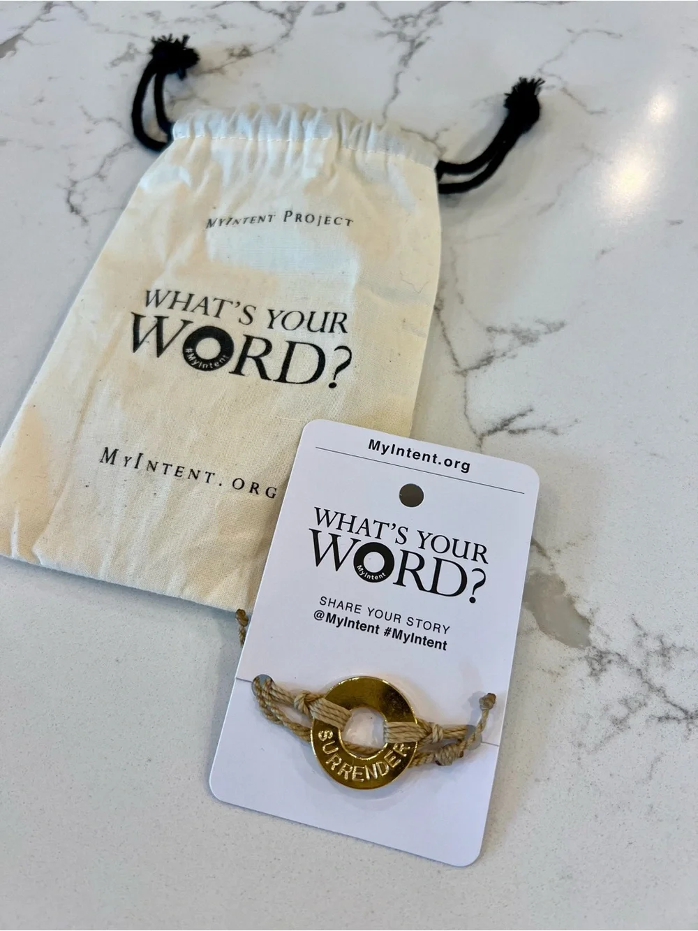 My Intent inspirational bracelet SURRENDER